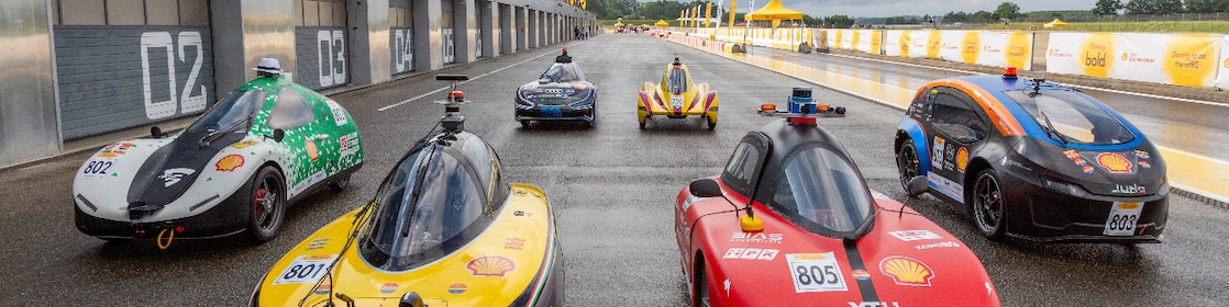 Self-driving cars on a race track