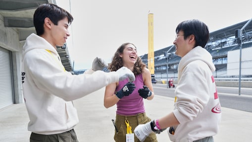 Participants laughing