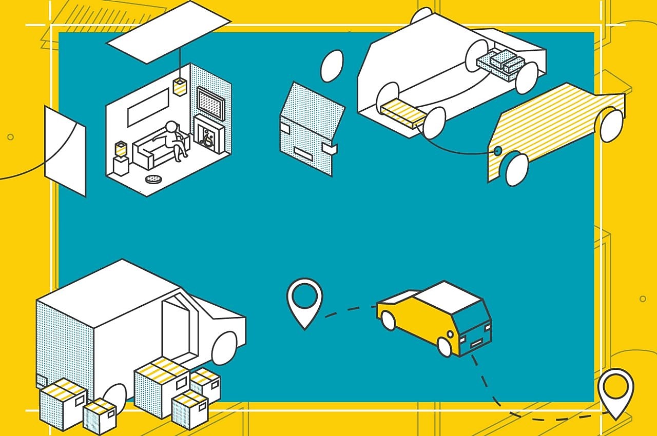 Student working on vehicle