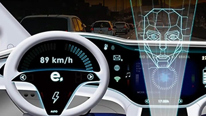 A hydrogen-powered vehicle with an ‘80s-inspired design and electromagnetic suspension.