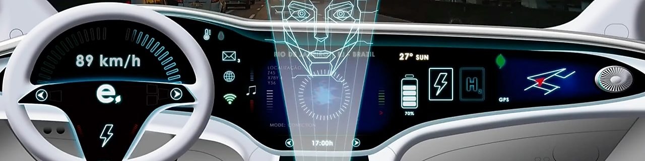 A hydrogen-powered vehicle with an ‘80s-inspired design and electromagnetic suspension.