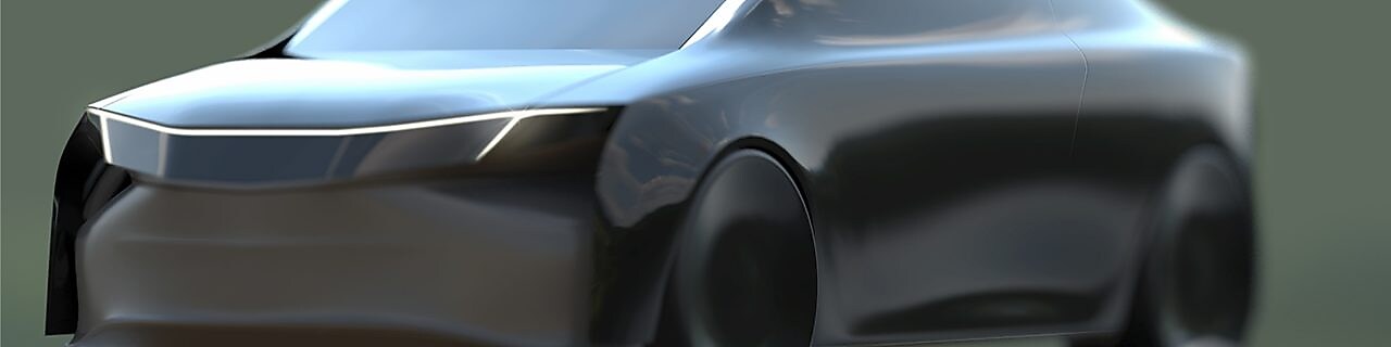 This car is powered through the air, made from vegetable fibres and has a strong personality AI.