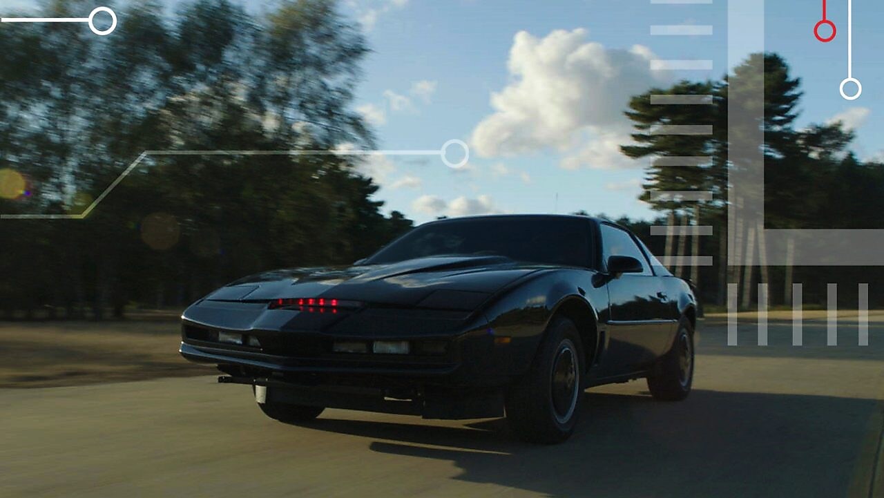 K.I.T.T. from Knight Rider in the desert. Knight Rider © Universal City Studios, Inc. All Rights Reserved.