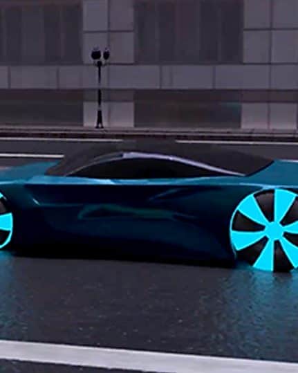 Powered by an organic battery, this car connects with the driver in a revolutionary way.