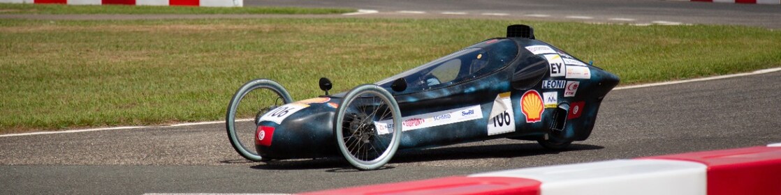 Prototype vehicle on track