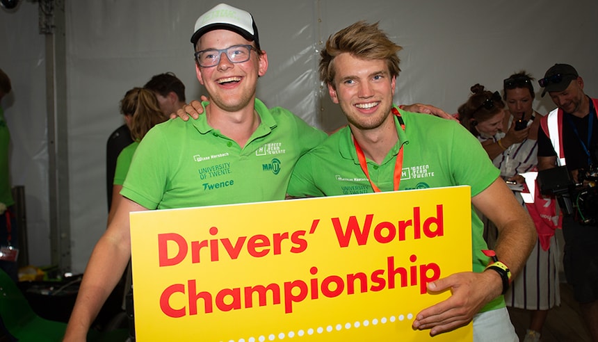 Green Team Twente car on track